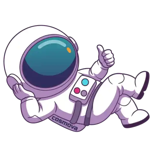 Clearance - Cosmova astronaut giving a confident, relaxed thumbs-up